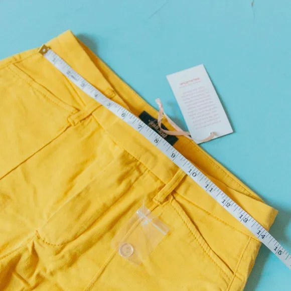 NEW Modcloth Mustard Yellow Richmond Reverse Seam Ankle Slim Fit Pants Sz 8 - Picture 5 of 9